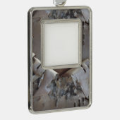 Curly Birch Bark Tree Rustic Rahmen-Ornament Silber (Rechts)