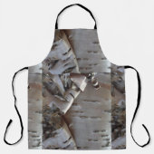 Curly Birch Bark Tree Rustic Schürze (Vorderseite)