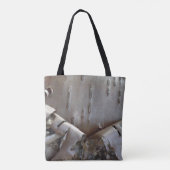 Curly Birch Bark Tree Rustic Tasche (Rückseite)