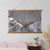 Curly Birch Bark Tree Rustic Wandteppich Mit Holzrahmen (Schlafzimmer)