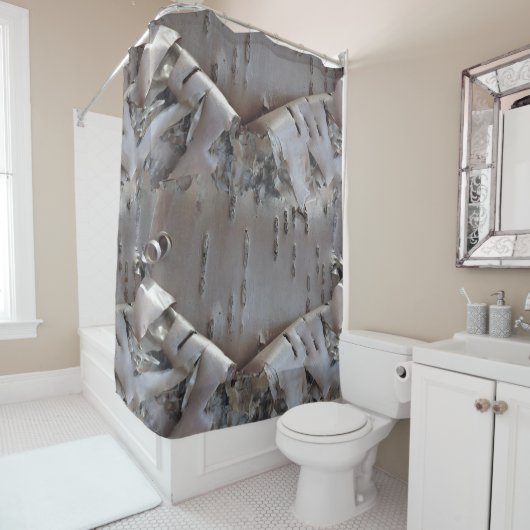 Curly Birch Bark Tree Shower Curtain Duschvorhang (Beispiel)