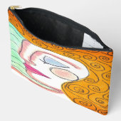 Curly Blonde Hair Abstrakt Art Zubehörtasche (Offen)