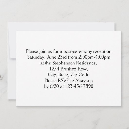 Curly Brush Script Grad Foto Abschluss Einladung (Rückseite)