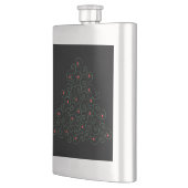 Curly Christmas Tree Black Flachmann (Links)