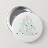 Curly Christmas Tree White Button (Vorne & Hinten)