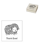 Curly Coat Dankeschön Ewe (You) Sheep Gummistempel (Stempel)