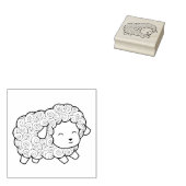 Curly Coat Happy Little Sheep Ewe Gummistempel (Stempel)