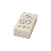 Curly Coat Little Sheep Ewe-Adresse Gummistempel (Stempel)