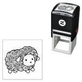 Curly Coat Little Sheep Ewe Permastempel (Beispiel)