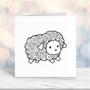 Curly Coat Little Sheep Ewe Permastempel