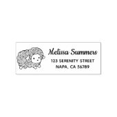 Curly Coat Little Sheep Ewe Return Address Gummistempel (Prägung)