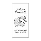 Curly Coat Little Sheep Ram Address Gummistempel (Prägung)