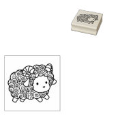 Curly Coat Little Sheep Ram Gummistempel (Stempel)