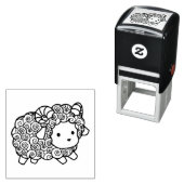 Curly Coat Little Sheep Ram Permastempel (Beispiel)
