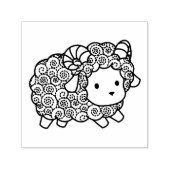 Curly Coat Little Sheep Ram Permastempel (Design)