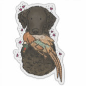 Curly Coated Retriever Autoaufkleber Aufkleber (Vorderseite)