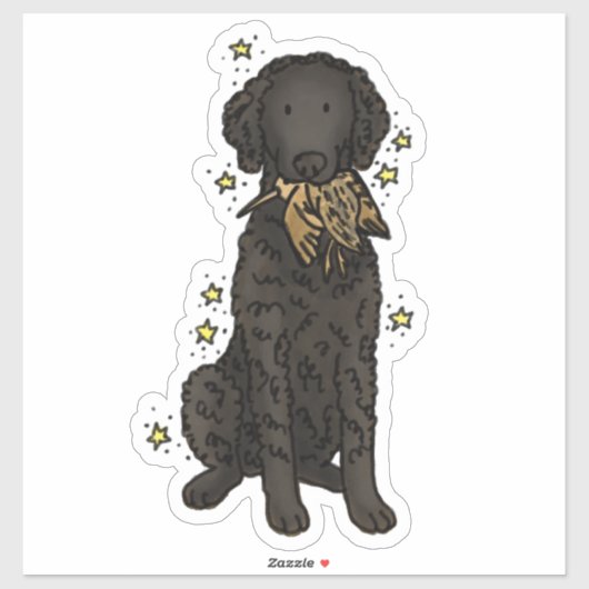 Curly Coated Retriever Autoaufkleber Aufkleber (Blatt)