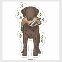 Curly Coated Retriever Autoaufkleber