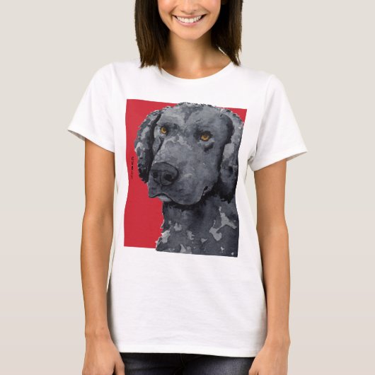 Curly Coated Retriever Color Block T-Shirt (Vorderseite)