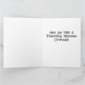 Curly Coated Retriever Elf Welpe Weihnachtskarte Karte (Innenseite)