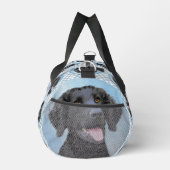 Curly Coated Retriever Malerei Original Dog Art Duffle Bag (Rechts)