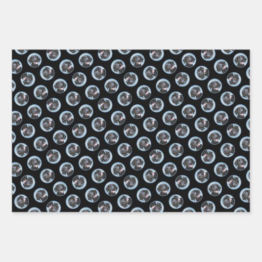 Curly Coated Retriever Malerei Original Dog Art Geschenkpapier Set (Vorderseite 3)