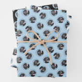 Curly Coated Retriever Malerei Original Dog Art Geschenkpapier Set (Beispiel)