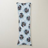 Curly Coated Retriever Malerei Original Dog Art Seitenschläferkissen (Vorderseite Vertikal)