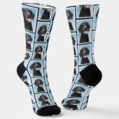Curly Coated Retriever Malerei Original Dog Art Socken (Gewinkelt)