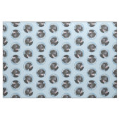 Curly Coated Retriever Malerei Original Dog Art Stoff (Fat Quarter (45,7 x 55,9 cm))