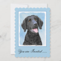 Curly Coated Retriever Painting - Original Dog Art
