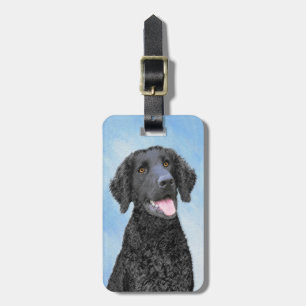 Curly Coated Retriever Painting - Original Dog Art Gepäckanhänger