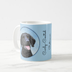 Curly Coated Retriever Painting - Original Dog Art Kaffeetasse