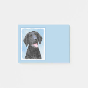 Curly Coated Retriever Painting - Original Dog Art Post-it Klebezettel