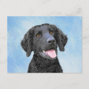 Curly Coated Retriever Painting - Original Dog Art Postkarte