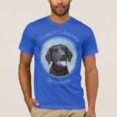 Curly Coated Retriever Painting - Original Dog Art T-Shirt (Vorderseite)