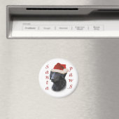 Curly Coated Retriever Santa Paws Magnet (In Situ (Geschirrspüler))