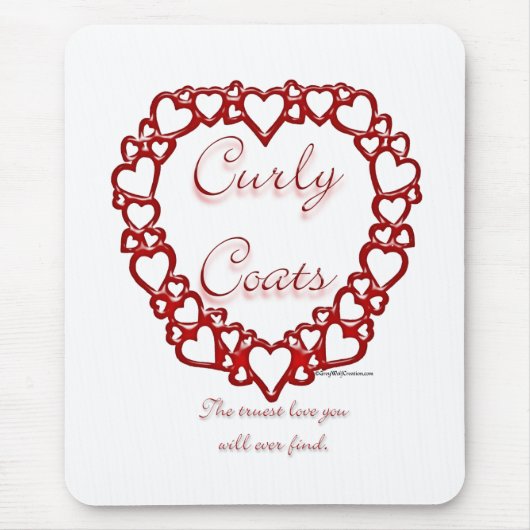 Curly Coated Retriever True Love Mousepad (Vorne)