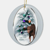 Curly Coated Retriever Weihnachtsgeschenke Ornamen Keramikornament (Links)