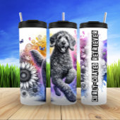 Curly Coated Retriever's Whimsical Bloom Thermosbecher