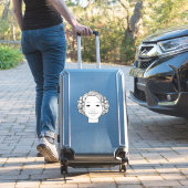 Curly Coifs: Ein Illustriertes Portrait eines Mädc Aufkleber (Koffer Insitu)