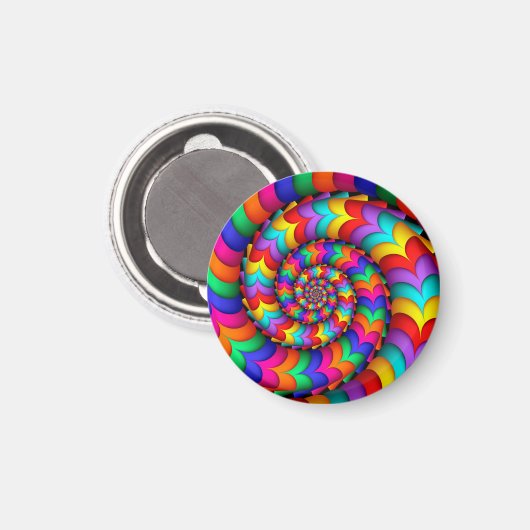 Curly Coil Rainbow Spiral Magnet (Vorderseite/Rückseite)