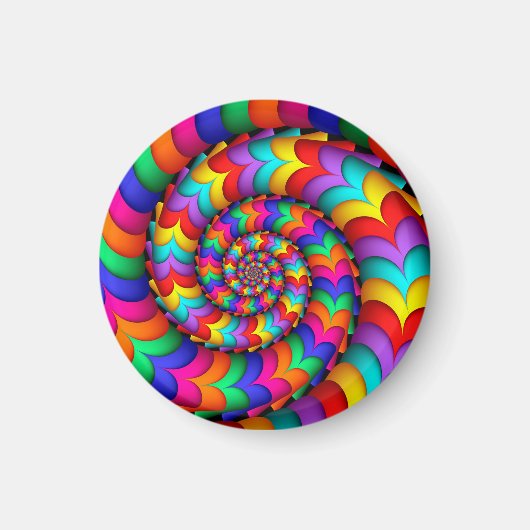 Curly Coil Rainbow Spiral Magnet (Vorne)