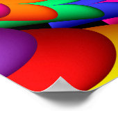 Curly Coil Rainbow Spiral Poster (Ecke)