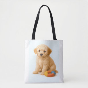 Curly Cue - Poodle Puppy mit Plush Ring Toy Tasche