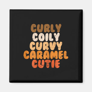 Curly Curvy Caramel Süsse Melanin Goddess Black Pr Magnet