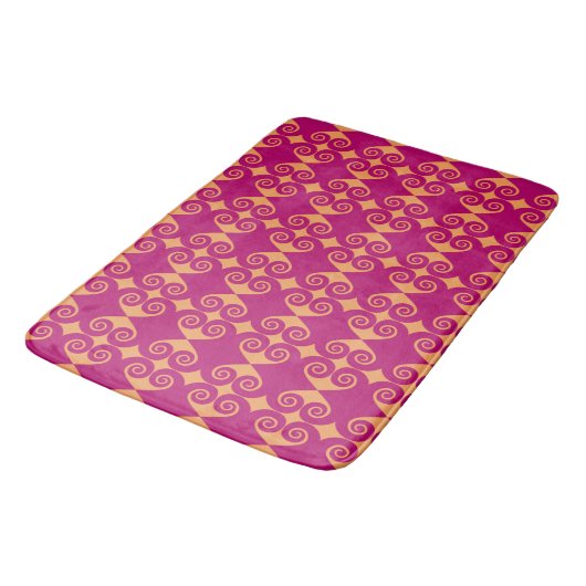 Curly Diamond Pattern Badematte (Schrägansicht)