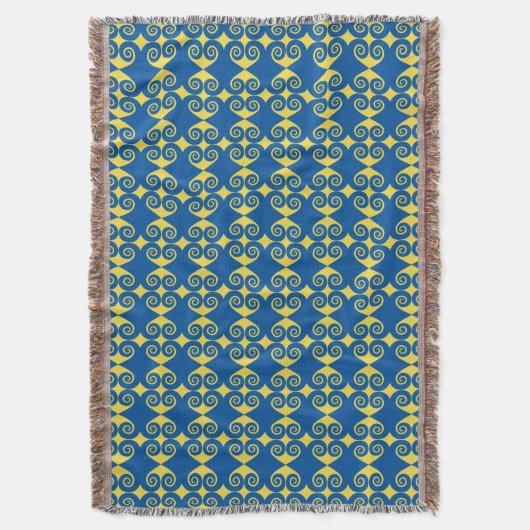 Curly Diamond Pattern Decke (Vorderseite Vertikal)
