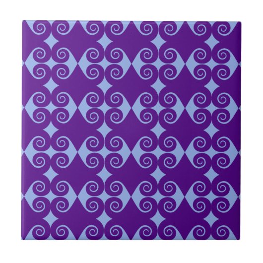 Curly Diamond Pattern Fliese (Vorderseite)