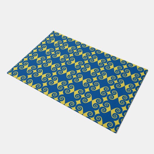Curly Diamond Pattern Fußmatte (Schrägansicht)